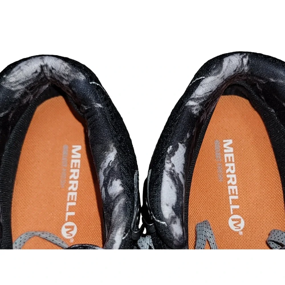Merrell Fluorecein Mid Women's Hiking Boots Size 9.5 M Black‎ Gray Suede Leather